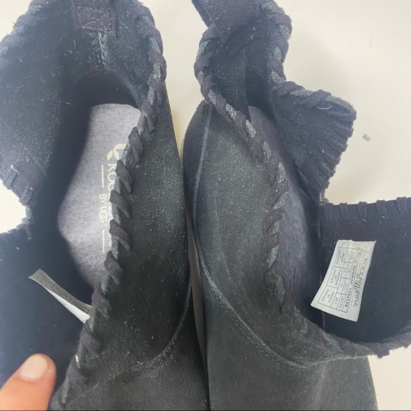Koolaburra by UGG Rylee Suede Leather Mini Boots Black 10 - Picture 6 of 8